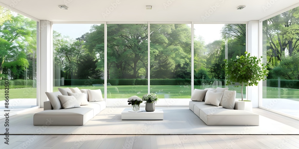 Picture of Modern sunroom with garden views and block paved patio extension ...