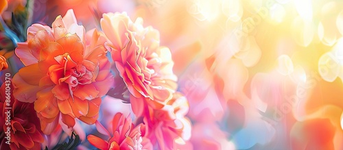 Color-filtered flowers comprising an abstract flower background, ideal for a copy space image.
