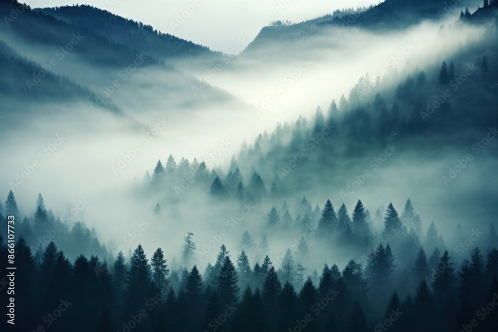 Obraz premium Fog backgrounds landscape outdoors.