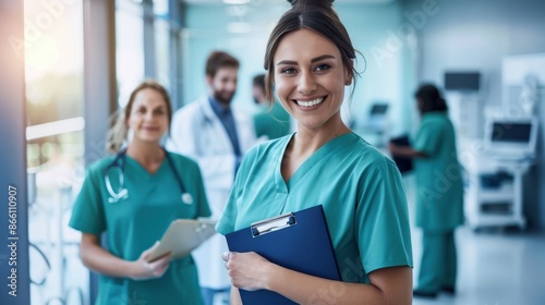 The smiling nurse team