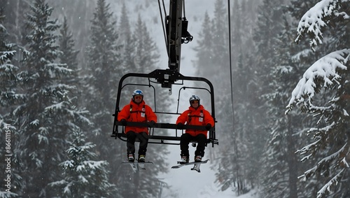  A short story about a ski patrol rescue mission gone awry on a malfunctioning chair lift ai_generated