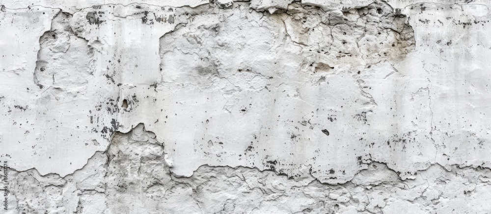 Fototapeta premium Detailed close-up photos showcasing panoramic white concrete texture with seamless wall details, grunge-style backgrounds, and ample copy space image.