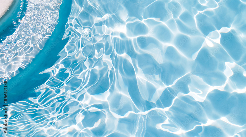 Obraz premium 透き通ったプールの水面 - 夏の涼しさ