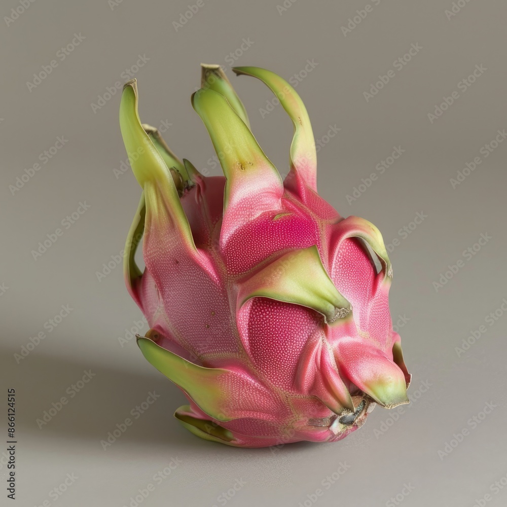 One whole dragon fruit isolated background One whole dragon fruit isolated background