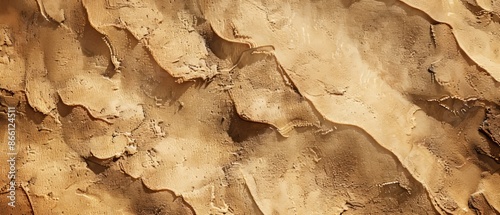 Panoramic close-up, high detail scan of desert sand material, Generative AI 