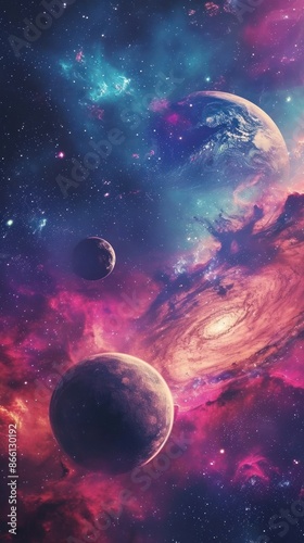Galaxy space astronomy universe.