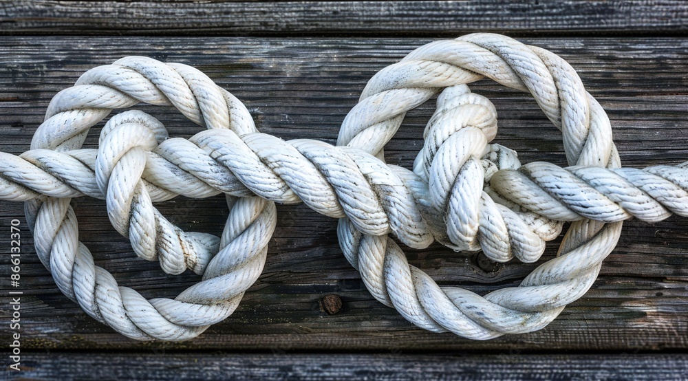 rope on a wooden background rope on a wooden background
