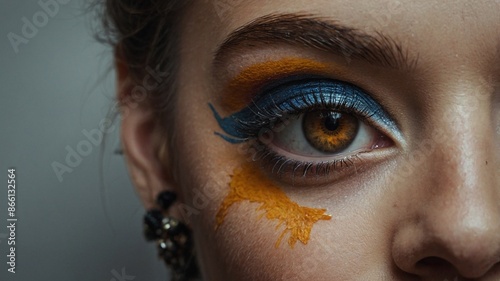 Close-Up Artistic Eye Makeup Portrait