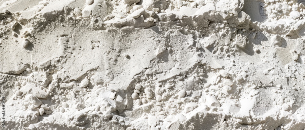 Fototapeta premium Panoramic close-up, high detail scan of gypsum sand material, Generative AI