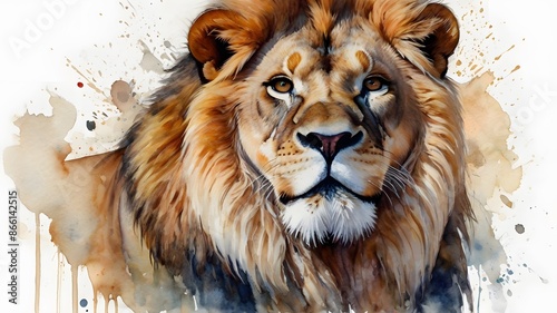 portrait of a lion, ai generated © VitorCosta