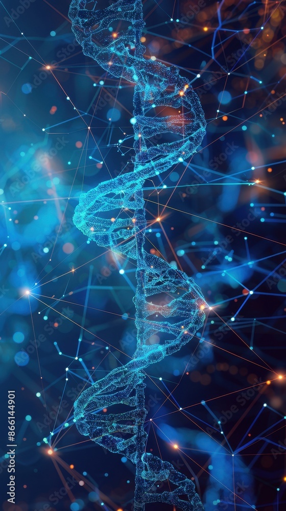 Digital illustration of a DNA double helix Digital illustration of a DNA double helix