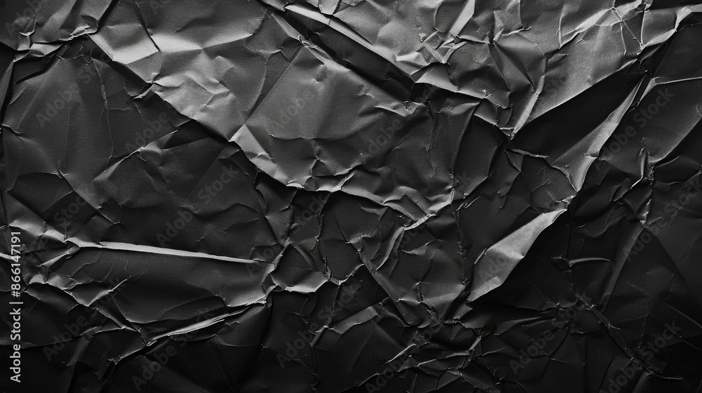 Crumpled black paper textured wallpaper background. Black paper texture for background. Background for design. Crumpled black paper textured wallpaper background. Black paper texture for background. Background for design.