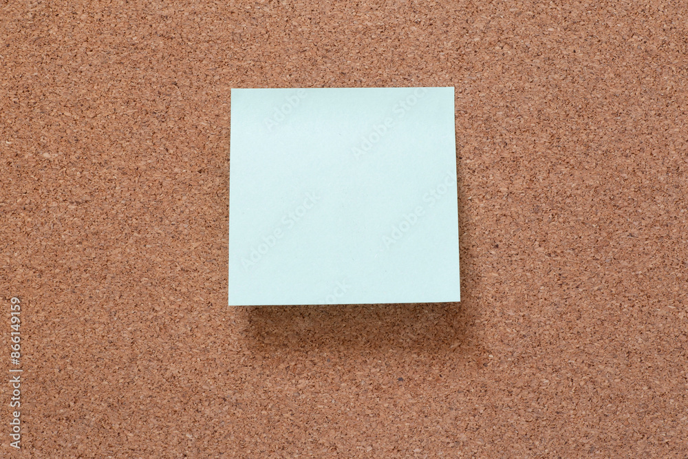 blank post it note sticked to wooden memory board blank post it note sticked to wooden memory board