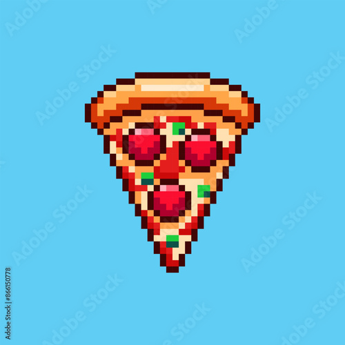 Pixel art pizza game asset design