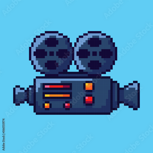 Pixel art movie camera game asset design
