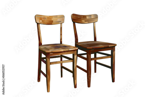 Kitchen Chairs Isolated in Transparent Background © HR Husnain