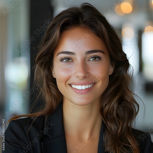 Confident and Joyful Businesswoman Celebrating Business Success and Achievement