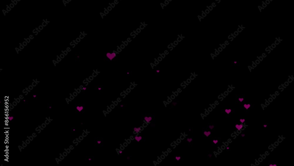 Valentines and Wedding day blinking background Animation 4k Heart Romantic Abstract Glow Particles Abstract Christmas hearts shape flowing, valentine day love relationship holiday event festive