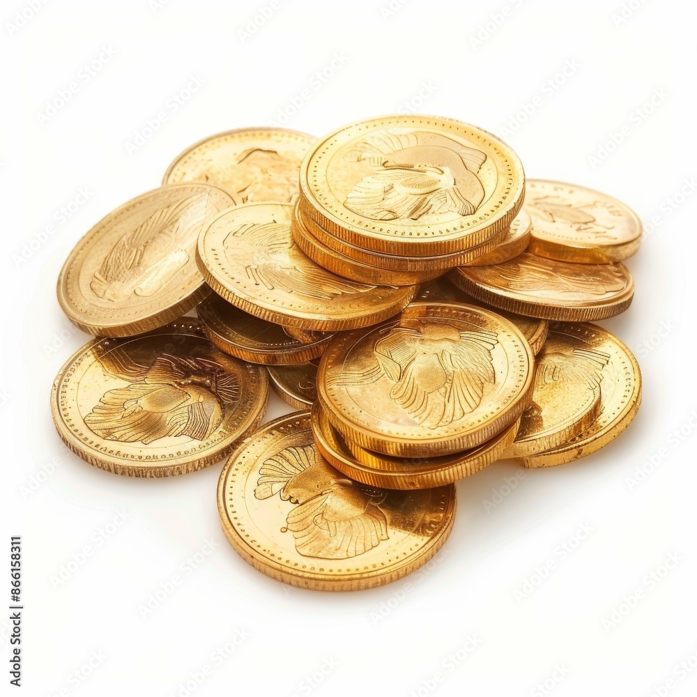 A Pile of Shiny Gold Coins A Pile of Shiny Gold Coins