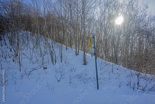 Vire of nature near the highway in winter season of Japan photo