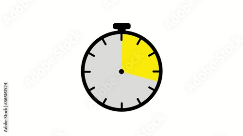 a stopwatch that turns on and counts down 20 seconds and turns off on a white background