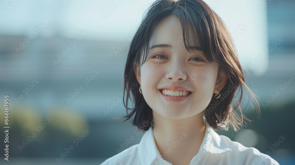 笑顔の女性 笑顔の女性