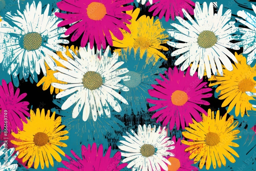 White daisy pattern backgrounds flower petal.