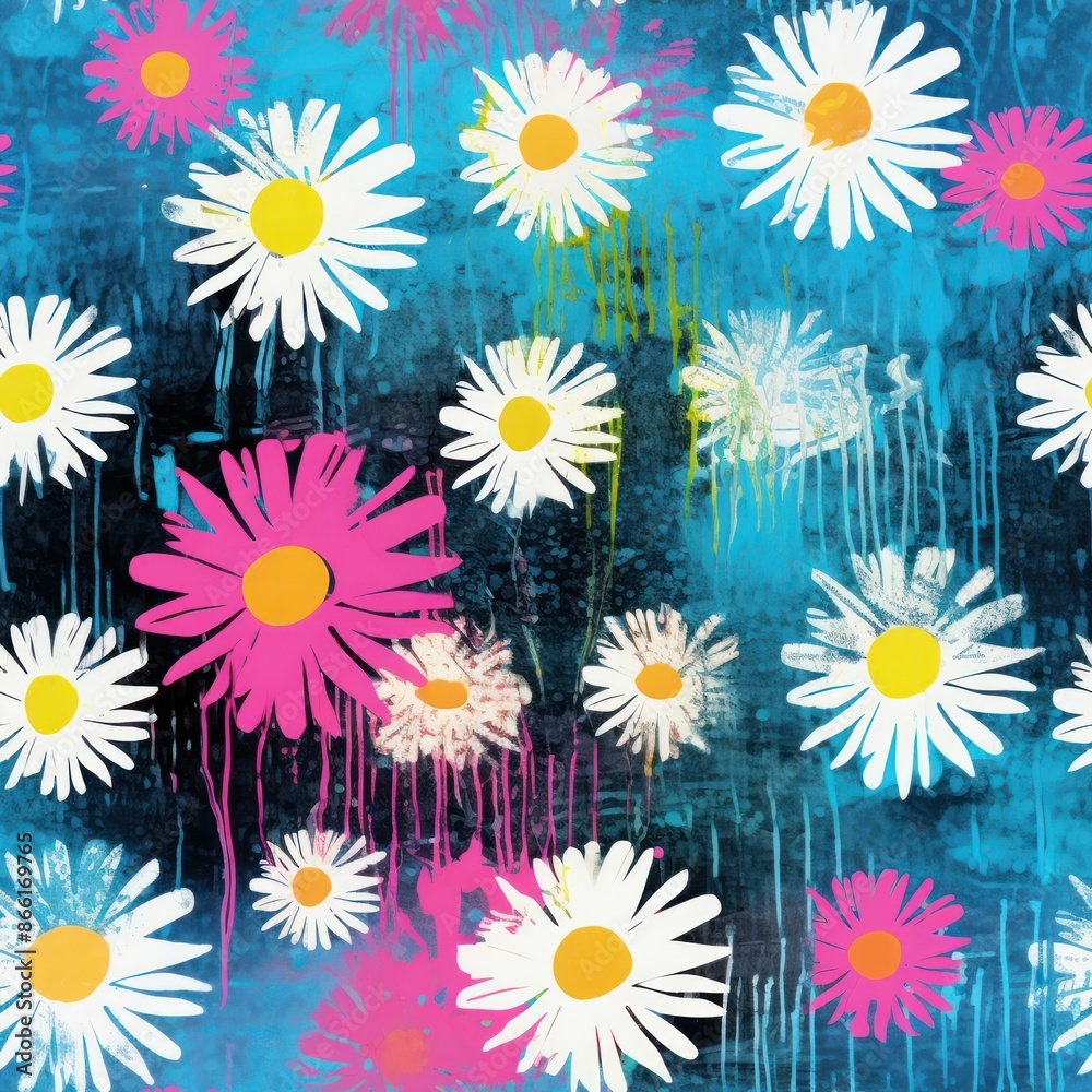 White daisy pattern backgrounds abstract flower. White daisy pattern backgrounds abstract flower.