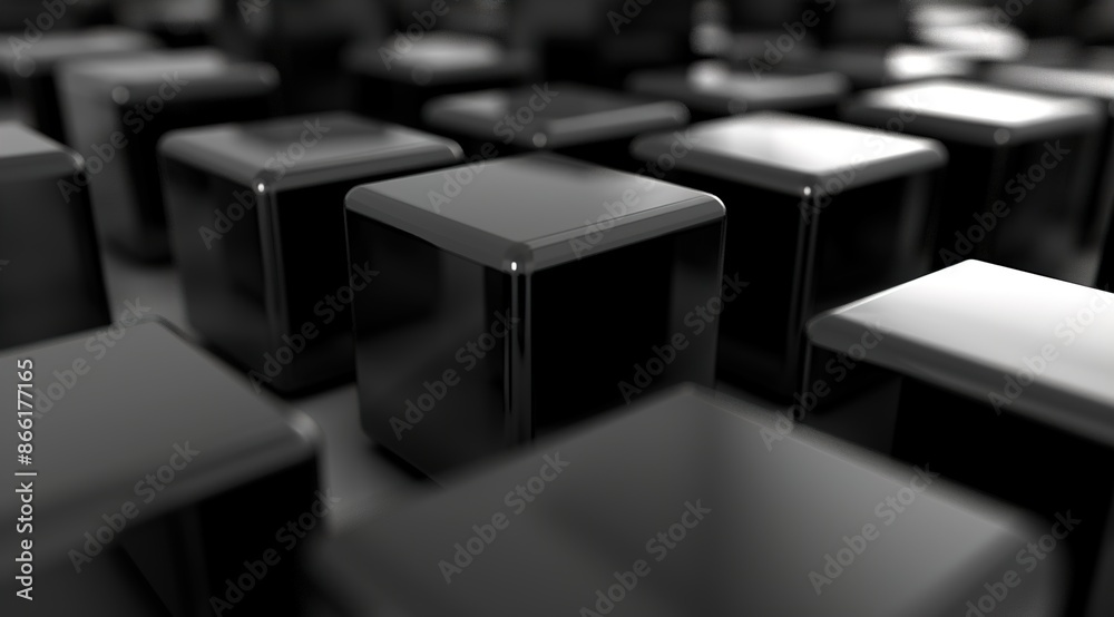 Obraz premium black and white cubes