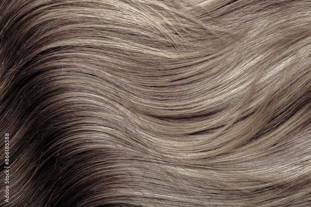 Brown hair close-up as a background. Women's long brown hair. Beautifully styled wavy shiny curls. Hair coloring. Hairdressing procedures, extension. Brown hair close-up as a background. Women's long brown hair. Beautifully styled wavy shiny curls. Hair coloring. Hairdressing procedures, extension.