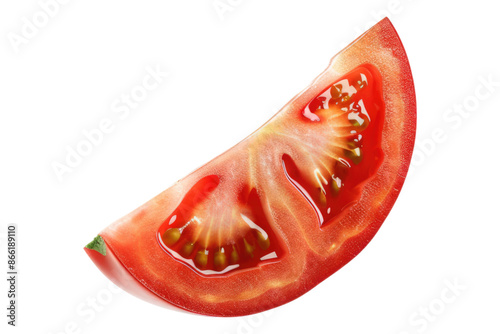 Sliced tomato isolated on transparent background photo