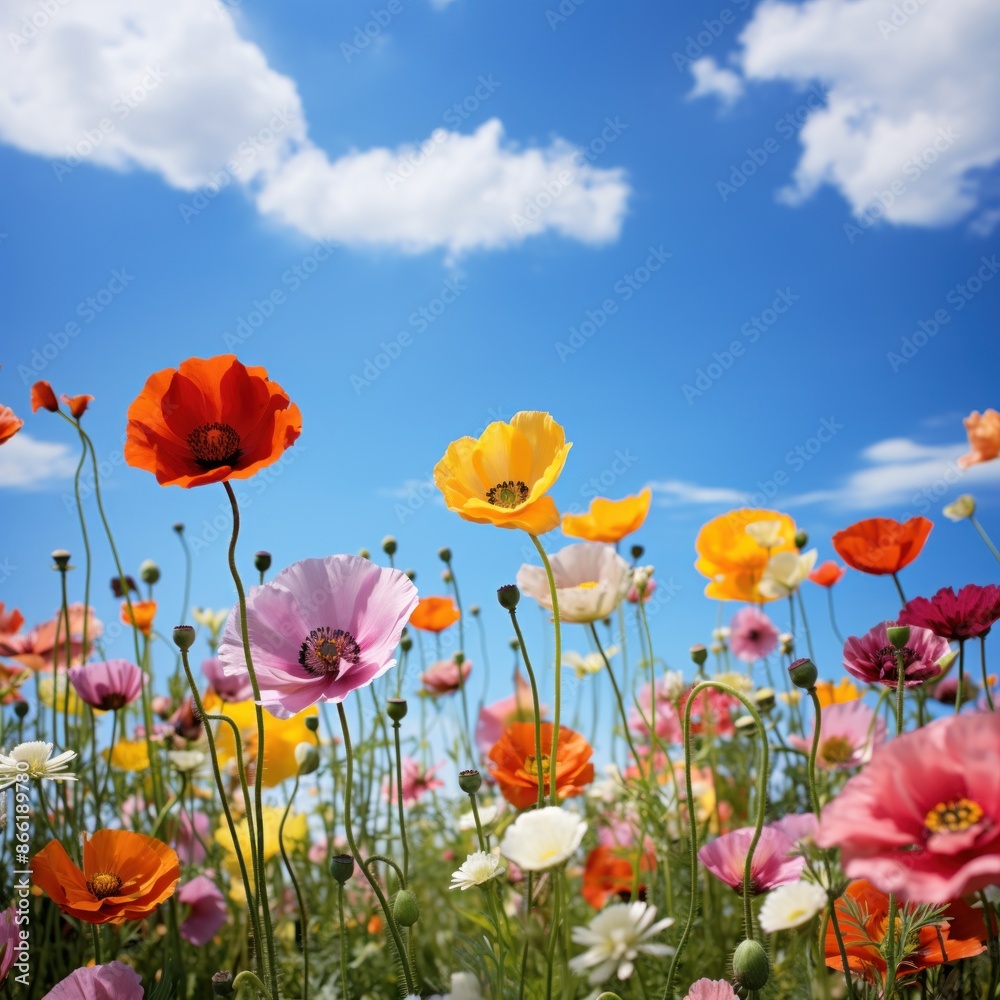 Spring flower field Spring flower field