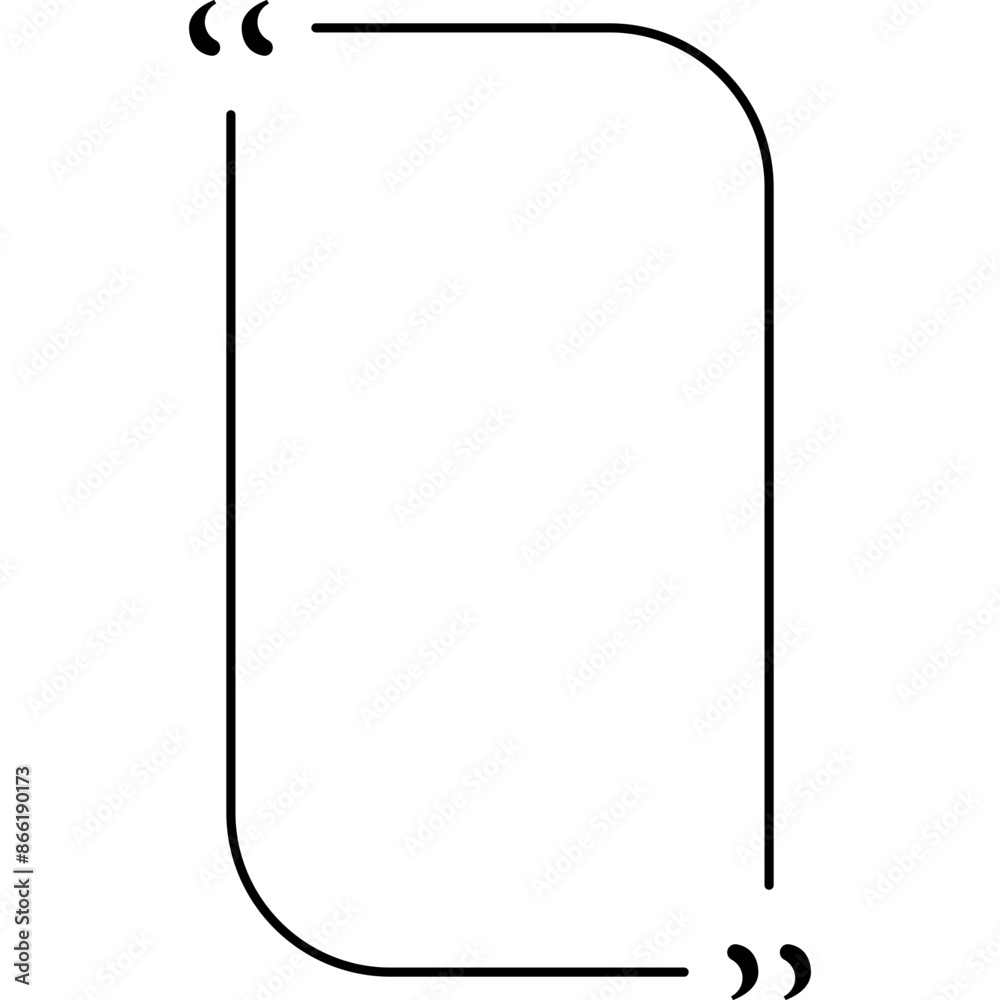 Quote Frame Blank Template. Quote Box Icon. Talk Remark Quotation Frame. Vector Illustration Quote Frame Blank Template. Quote Box Icon. Talk Remark Quotation Frame. Vector Illustration
