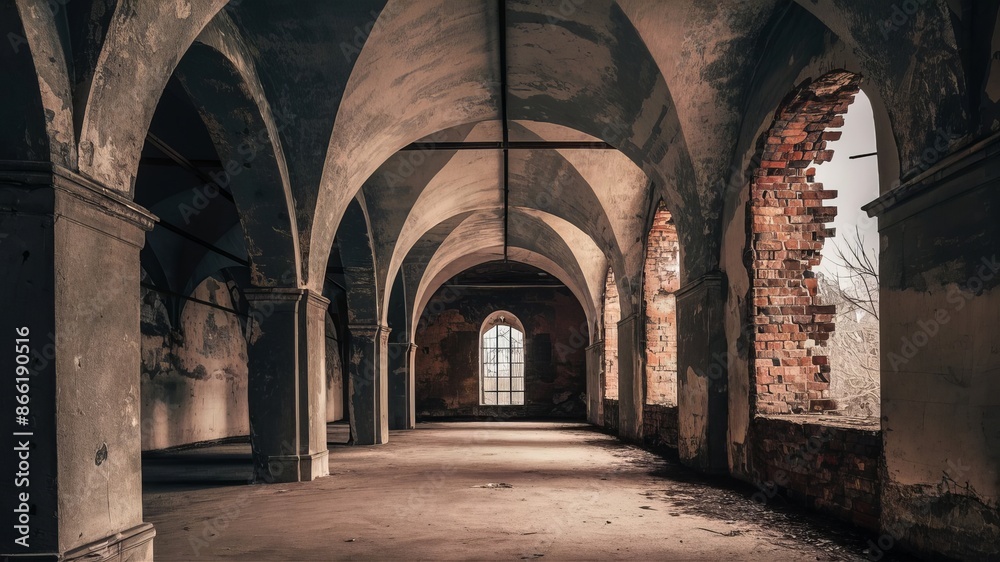 Fototapeta premium Interior condition of an abandoned building