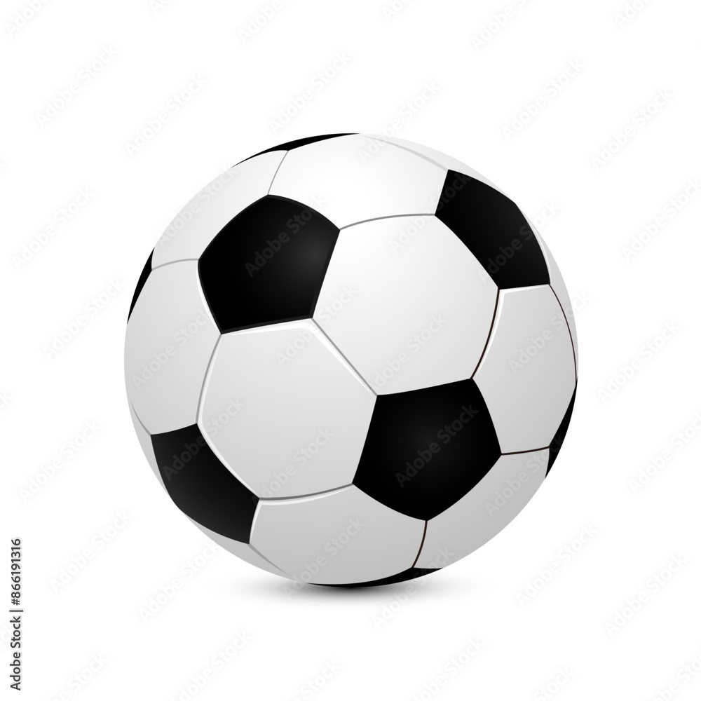 Football or soccer ball on white background Football or soccer ball on white background
