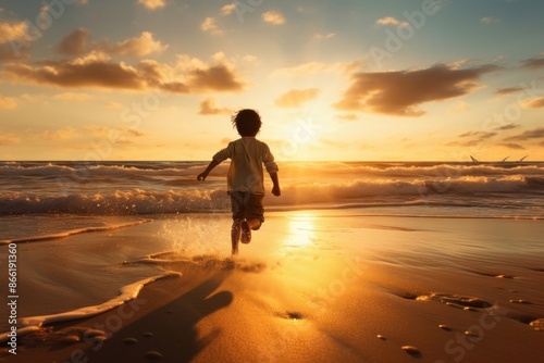 Fototapeta Naklejka Na Ścianę i Meble -  Beach sea outdoors horizon.