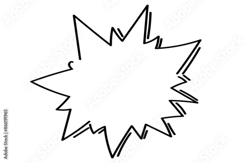 マンガ風ギザギザのフレーム