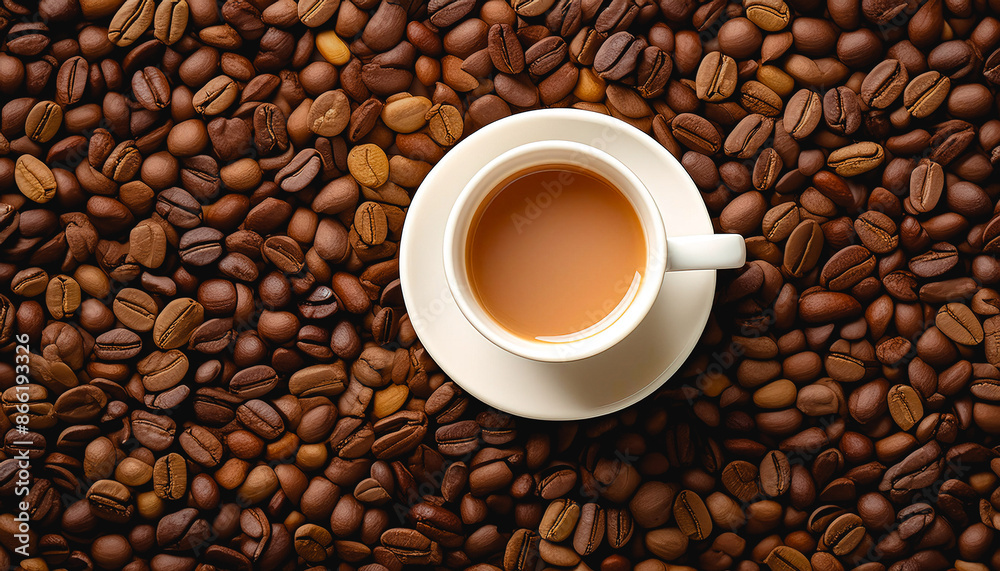 A background of a coffee cup with a white mug A background of a coffee cup with a white mug