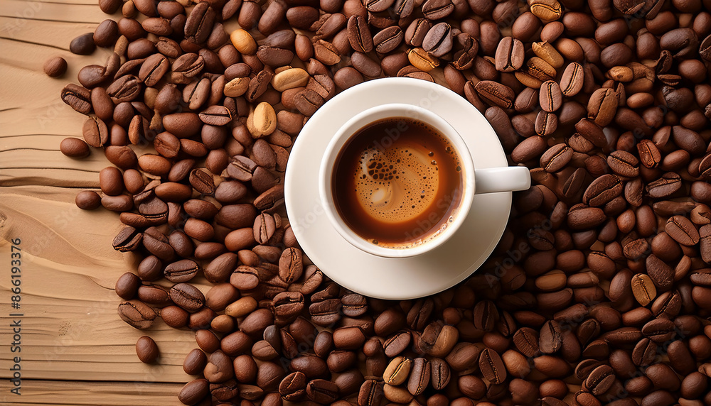 A background of a coffee cup with a white mug A background of a coffee cup with a white mug