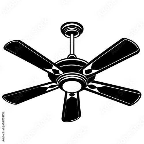 Ceiling fan vector illustration 