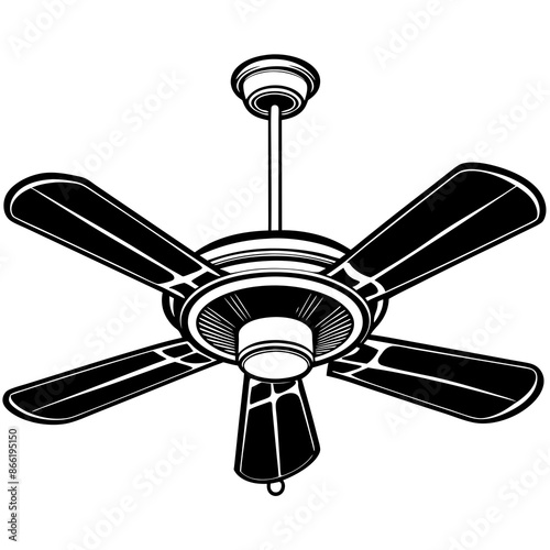 Ceiling fan vector illustration 