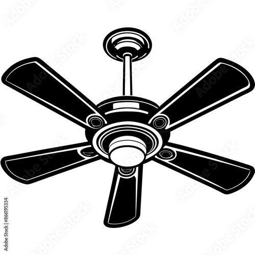 Ceiling fan vector illustration 