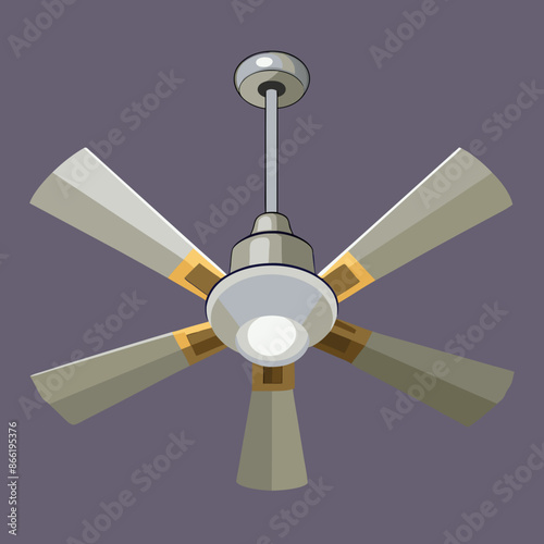 Ceiling fan vector illustration 