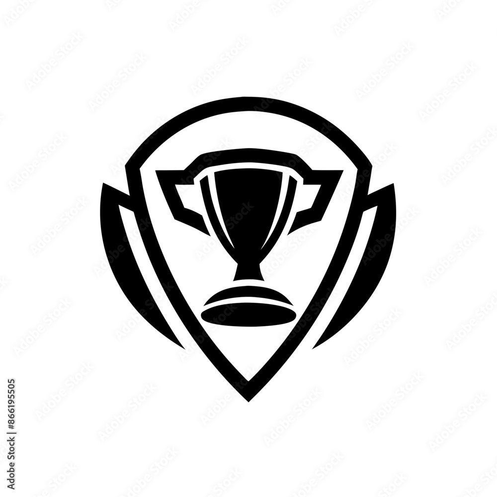Minimalist stylish Sports logo with a Trophy icon Minimalist stylish Sports logo with a Trophy icon