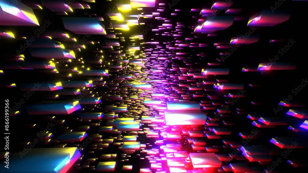 16 seconds dj visualizer of shiny rectangular slabs motion graphics animation hd video 1920 1080 
