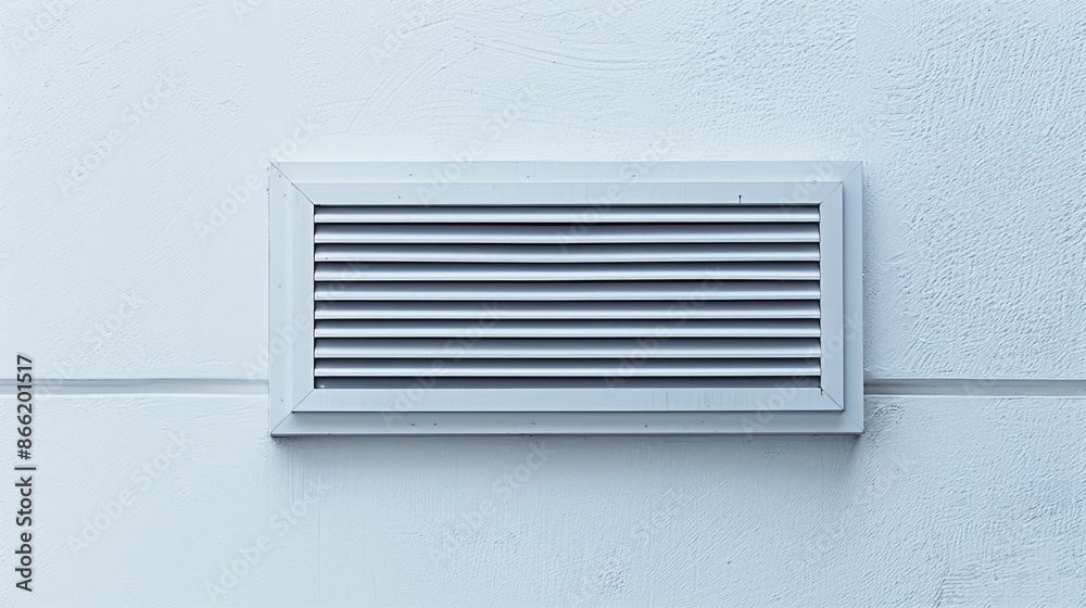Close up of a plastic ventilation grid on a white wall Close up of a plastic ventilation grid on a white wall