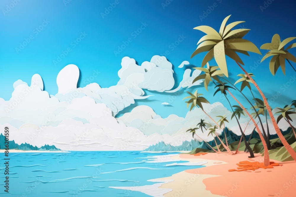 Obraz premium Tropical beach outdoors tropics nature.