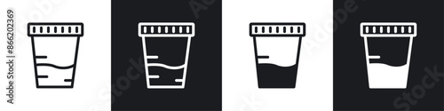 urine icon set. urine test vector symbol.