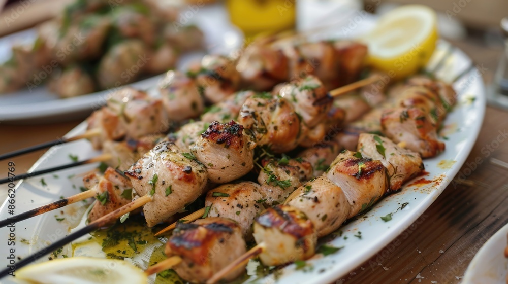 A delicious ready-to-eat dish, Souvlaki. A delicious ready-to-eat dish, Souvlaki.