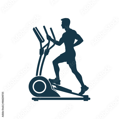 vector Gym and fitness silhouette design illustration template